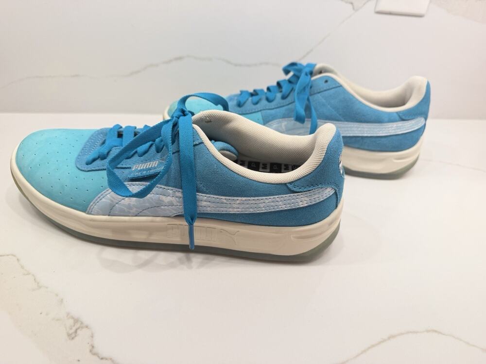Rare PUMA California Pool Blue Sneakers Men’s Size 10.5 Suede Leather Shoes